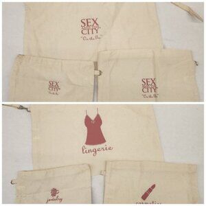Vintage promo Sex and the City On The Go Cotton Travel Organization Bags Set‎ 3